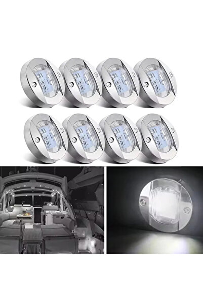 Choice 8 مصابيح بحرية بيضاء للقوارب، مصابيح ملاحة مقاومة للماء، مصابيح تحديد ...