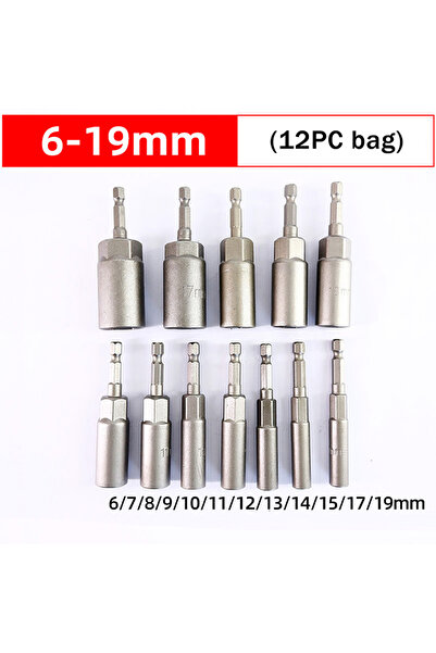 Choice9 A10 5.5-19mm Electric Nut Driver Drill Bit Set Impact Sket Adapter He...