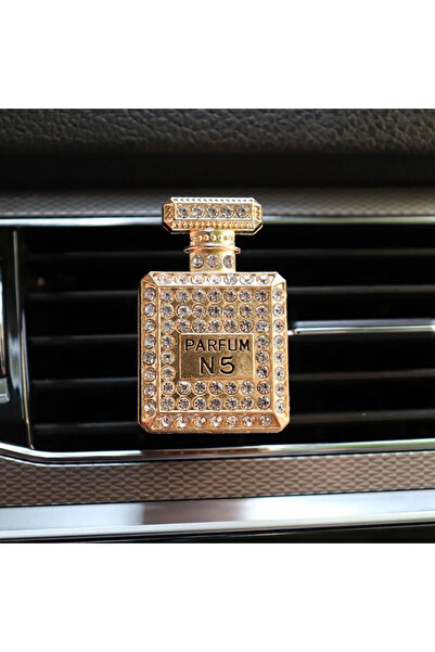 Choice زجاجة عطر من الذهب والماس، معطر جو للسيارة، إكسسوارات داخلية، زجاجة عط...