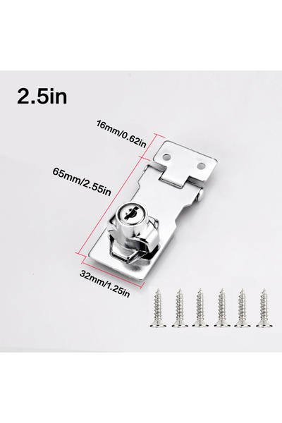 Choice Silver Lking Hasp Heavy Duty Lking Hasp Staple With Keys Padlk Cupboar...