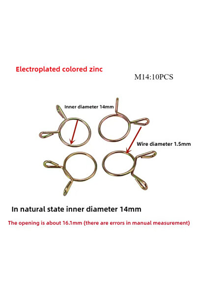 Choice4 مشابك زنبركية لخرطوم البنزين M14، 10 قطع، 10/20/50 قطعة، 5-14 مم، مشا...
