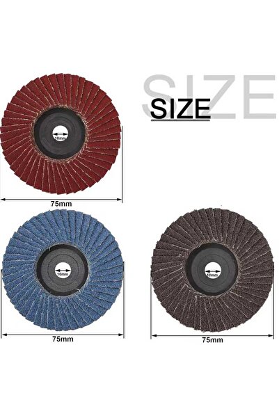 Choice 3 أقراص صنفرة مركبة مقاس 75 مم (3 بوصات) و3 عجلات صنفرة كاشطة لطاحونة ...