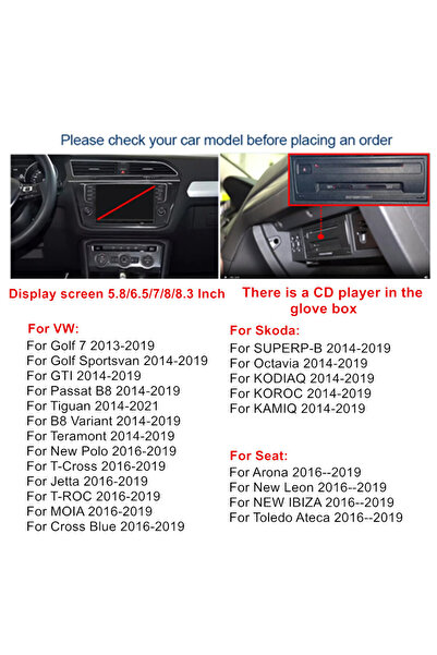 Choice نظام MIB من فولكس فاجن CARABC، نظام كاربلاي لاسلكي، نظام أندرويد أوتو،...