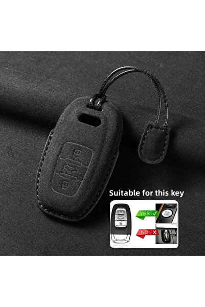 choice2 غطاء حماية من جلد الغزال من النوع A لمفتاح السيارة، مناسب لسيارات أود...