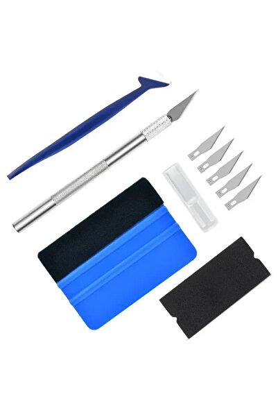 Choice مجموعة أدوات تغليف الفينيل الاحترافية الزرقاء - مجموعة أدوات متعددة ال...