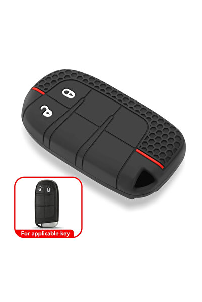 Choice غطاء مفتاح ذكي من السيليكون بزرين لسيارات جيب شيروكي، كومباس، رينيجيد،...