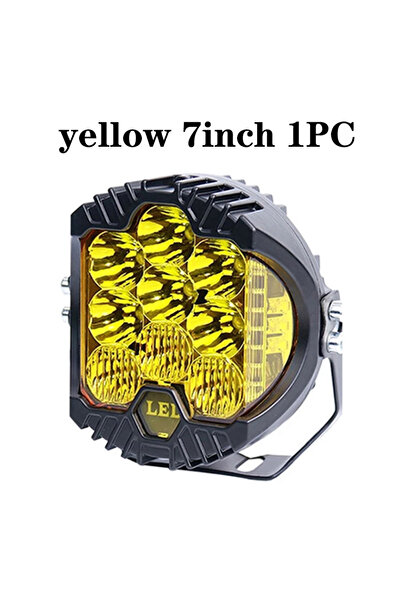 Choice مصباح LED رياضي أصفر مقاس 7 بوصات للسيارات، مناسب لسيارات لادا للطرق ا...