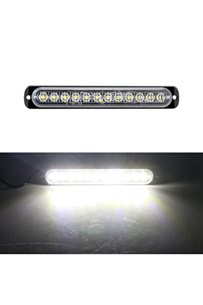 Choice أضواء تحذيرية وامضة بيضاء للشاحنات، 24 فولت، مصباح إشارة وامض أبيض/أصف...