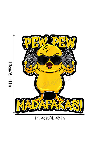 Choice ملصق سيارة واحد على شكل بطة صفراء من بيوبيو، مقاس 12.95 سم، شخصية كرتو...