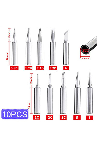 Choice 10PCS STONEGO 5PCS/10PCS Soldering Iron Tips Soldering Iron Head Set D...