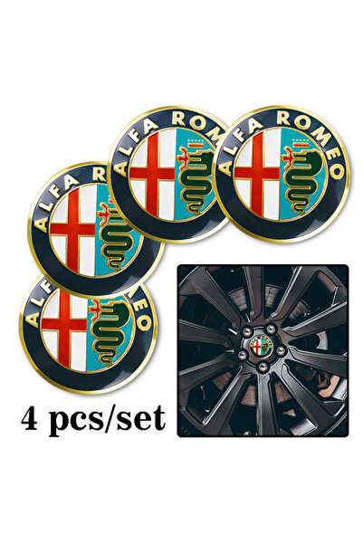 Choice3 طقم أغطية مركزية ذهبية اللون مكون من 4 قطع لشعار السيارة، مناسب لسيار...