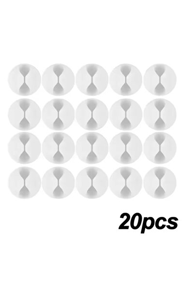 choice2 20pcs white 10pcs Desktop Phone Wire Organizer Data Cable Holder for ...