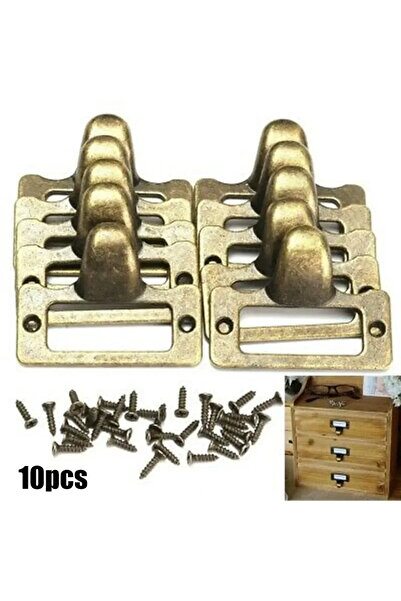 Choice 10 قطع من مقابض أدراج الخزائن، حامل بطاقات تعريفية نحاسي عتيق الطراز، ...