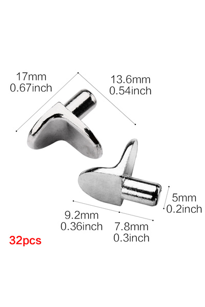 Choice5 NA النوع A - 32 قطعة 16/32 قطعة أوتاد أرفف الخزائن، مشابك أرفف خزائن ...