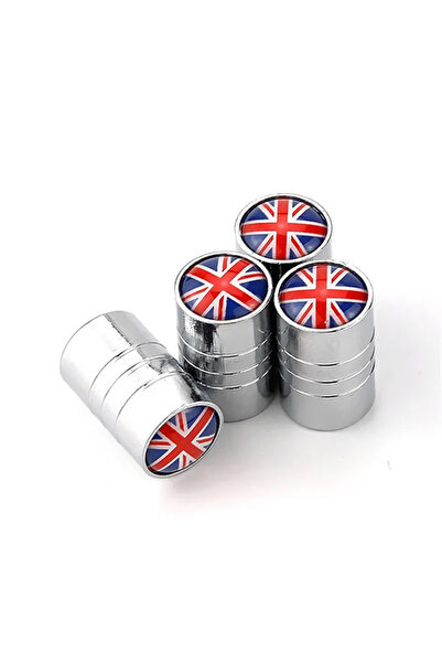 Choice طقم 4 قطع أسود، غطاء صمام إطارات دراجة نارية وسيارة، مزين بعلم المملكة...