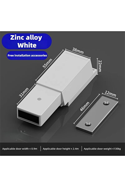 Choice أبيض - مزلاج دفع للفتح شديد التحمل من سبائك الزنك - باب خزانة أوتوماتي...