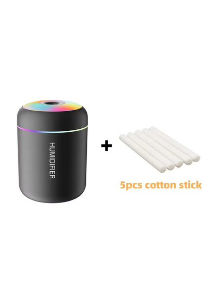 Choice جهاز ترطيب هواء صغير للسيارة أسود اللون، مزود بـ 5 فلاتر، سعة 180 مل، ...