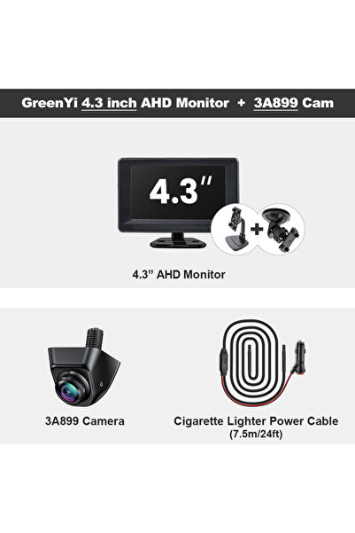 Choice شاشة GreenYi AHD IPS مقاس 4.3/5/7 بوصة بدقة 1080P وكاميرا رؤية خلفية ل...