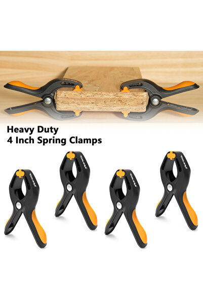 Choice 4pcs TOLESA 2/4 Pack 4 Inch Heavy Duty Spring Clamps Adjustable Woodwo...