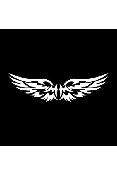 Choice 21X6.1CM WHITE DIY Angel Wings Reflective Car Stickers Decor Moto Helm...