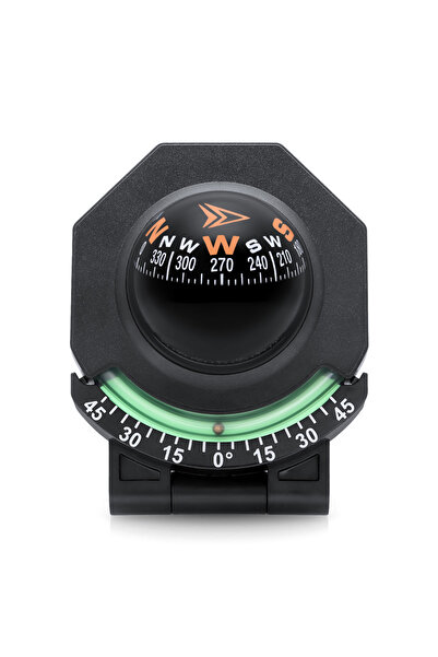 Choice بوصلة سيارة سوداء قابلة للطي للوحة القيادة مع مقياس ميل، 2 في 1، كرة ت...