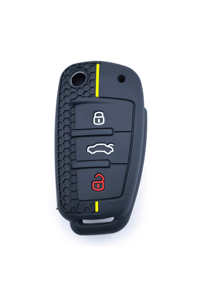 Choice1 Yellow High Quality Silicone Key Case Cover Shell for Audi A4 B7 A6 C...