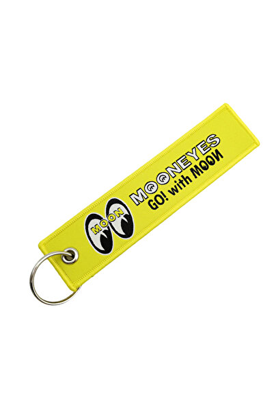 Choice A JDM Culture Fabric Double Logo Embroidery Car Auto Keychain MOONEYES...