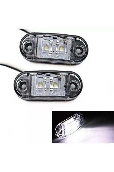 Choice 2PCS White LED Side Marker Lights for Truck Trailer Car Van Bus Univer...