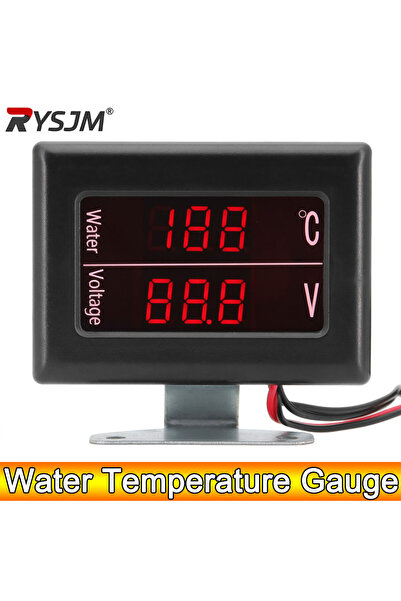 Choice AD 12V 24V Universal Digital Water Temperature Gauge Voltage Voltmeter...