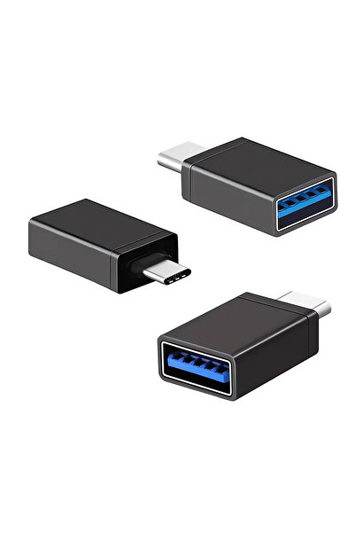 Bervolo Set de 3 adaptoare USB-C la USB-A, negre