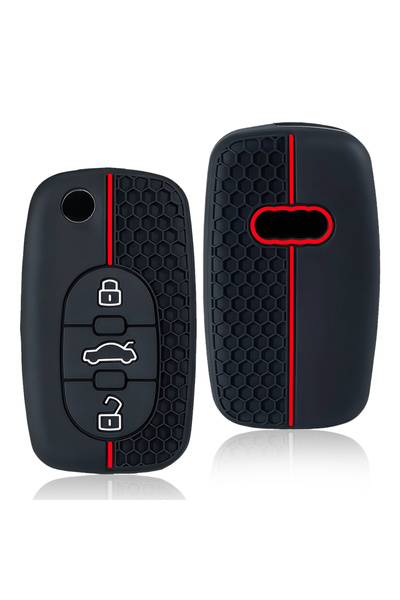Choice Red Line Silicone Key Case Cover FOB for Audi A1 A6 C5 B6 A4 B5 TT 8N ...
