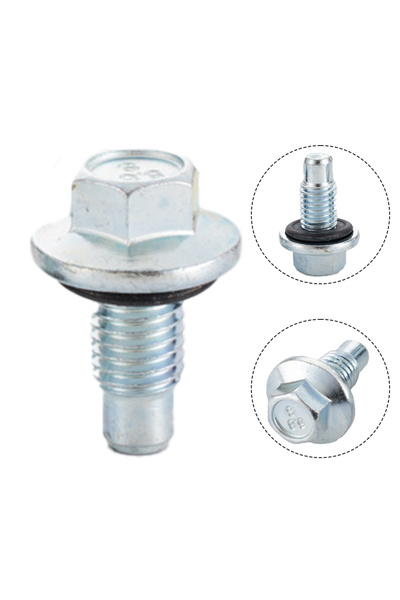 Choice مسمار تصريف زيت المحرك للسيارة قطعة واحدة 11562588 مع حلقة مانعة للتسر...