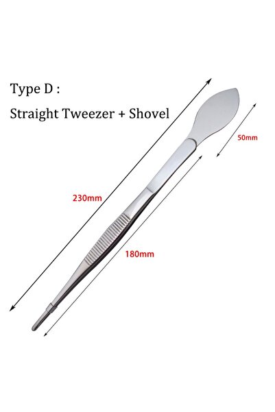 Choice1 D 1pc 2-in-1 Stainless Steel Root Rake with Bai Tweezers with Ergonom...