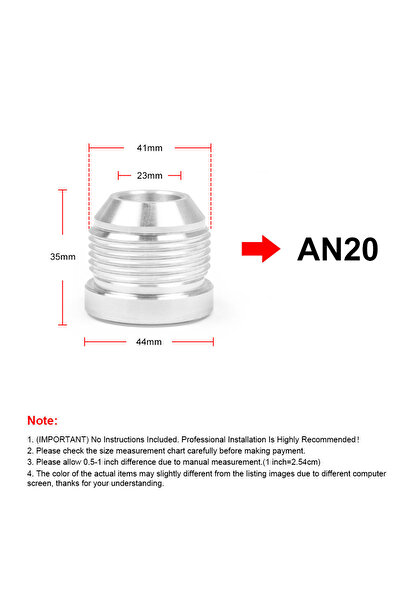 Choice7 AN20 AN3 AN4 AN6 AN8 AN10 AN12 AN16 AN20 Aluminum Weld On Fitting Bun...