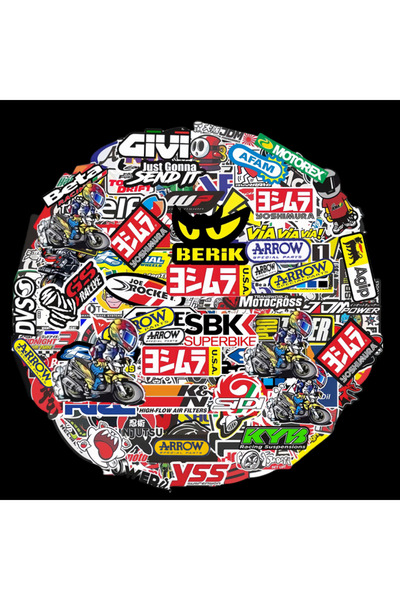 choice2 مجموعة ملصقات عشوائية للدراجات النارية والسيارات والدراجات والخوذات و...