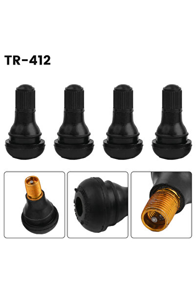Choice 4 قطع/مجموعة صمامات إطارات السيارات بدون أنابيب TR412 لكل صمام هواء إط...