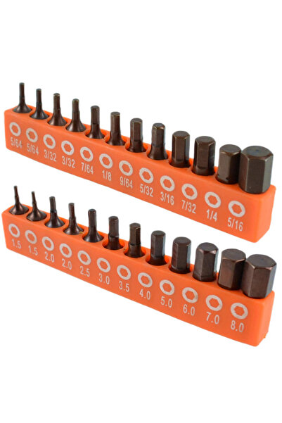Choice مجموعة رؤوس مفكات سداسية 12/24 قطعة، 25 مم، ساق سداسية، رأس مفك مغناطي...