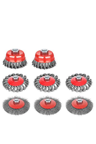 Choice5 8 قطع من فرشاة سلك فولاذي ملتوية SI FANG M14 لإزالة الطلاء من جلاخة ا...