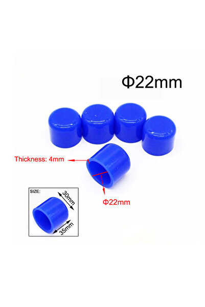 Choice 5 قطع من أغطية السيليكون الزرقاء مقاس 22 مم، سدادات طرف خرطوم سحب الهو...