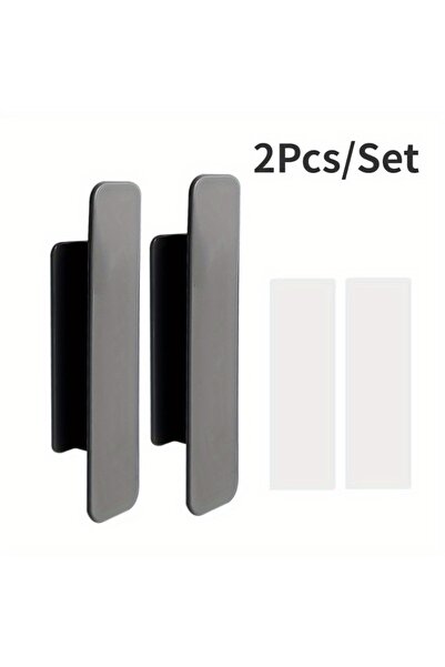 Choice مقابض نوافذ وخزائن سوداء ذاتية اللصق مكونة من قطعتين، مناسبة للأسطح ال...