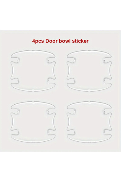 Choice 4pcs Transparent 4pcs Auto Door Bowl Door Handle Hand Handle Protectiv...