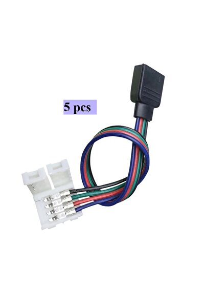Choice 5 قطع من كابلات LED رباعية الأطراف، موصلات ذكر وأنثى، محول RGB، أسلاك ...