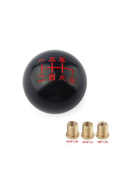 choice2 C JDM style black 6 Speed M10X1.5/M10X1.25/M8X1.25 Gear Shift Knob Fo...