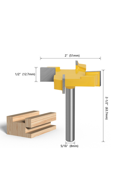Choice لقمة راوتر عالية الجودة لأعمال النجارة، 8 مم، قطعة واحدة - قاطع شق من ...
