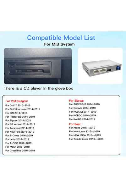 Choice لسيارة MIB اللاسلكية carplay أندرويد السيارات لشركة فولكس فاجن سكودا ت...