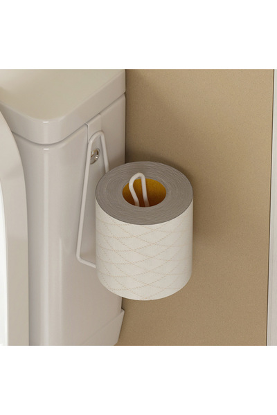 Choice حامل ورق تواليت أبيض من الفولاذ المقاوم للصدأ يُثبت على الحائط - تصميم...