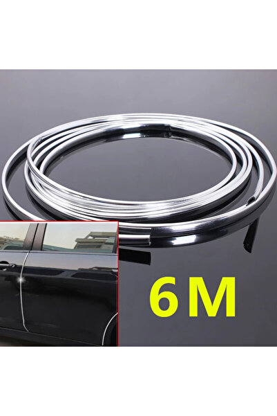 Choice 6M Silver 6M Car Door Chrome Moulding Trim Strip Edge Scratch Guard Pr...