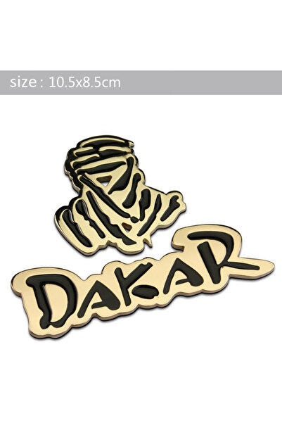 Choice ملصق معدني ثلاثي الأبعاد ذهبي اللون لشعار داكار، مناسب للنوافذ والهيكل...