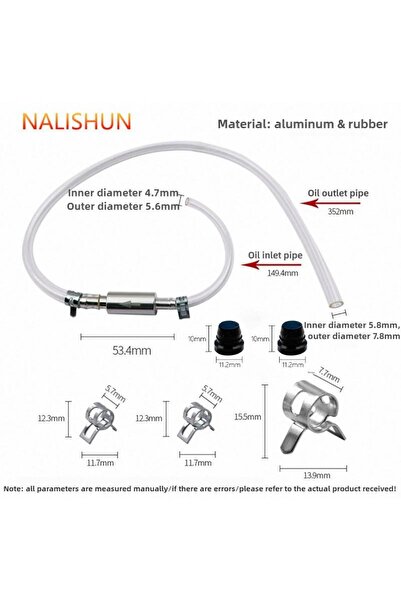 Choice طقم واحد - مع أغطية - أداة مضخة تغيير زيت فرامل الدراجة النارية مع صما...