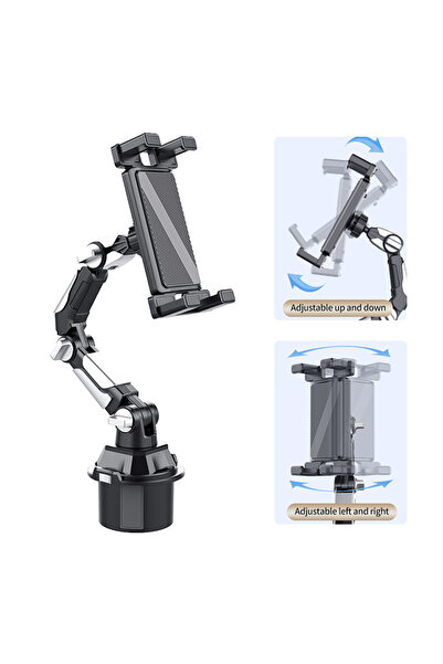 Choice حامل هاتف للسيارة من SEAMETAL، قطعة واحدة، يُثبّت على حامل الأكواب، قا...